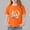Orange, variant on Spazoro Girls T-Shirts Tee, Short Sleeve 100%Cotton Cute Print Crew Neck Casual Tops for Kids Black Size 4