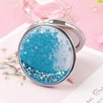thumbnail image 6 of Makeup Mirror Compact Mirror Portable Hand Mirror Round Mini-Tasche Mirror with Blue-round, 6 of 8