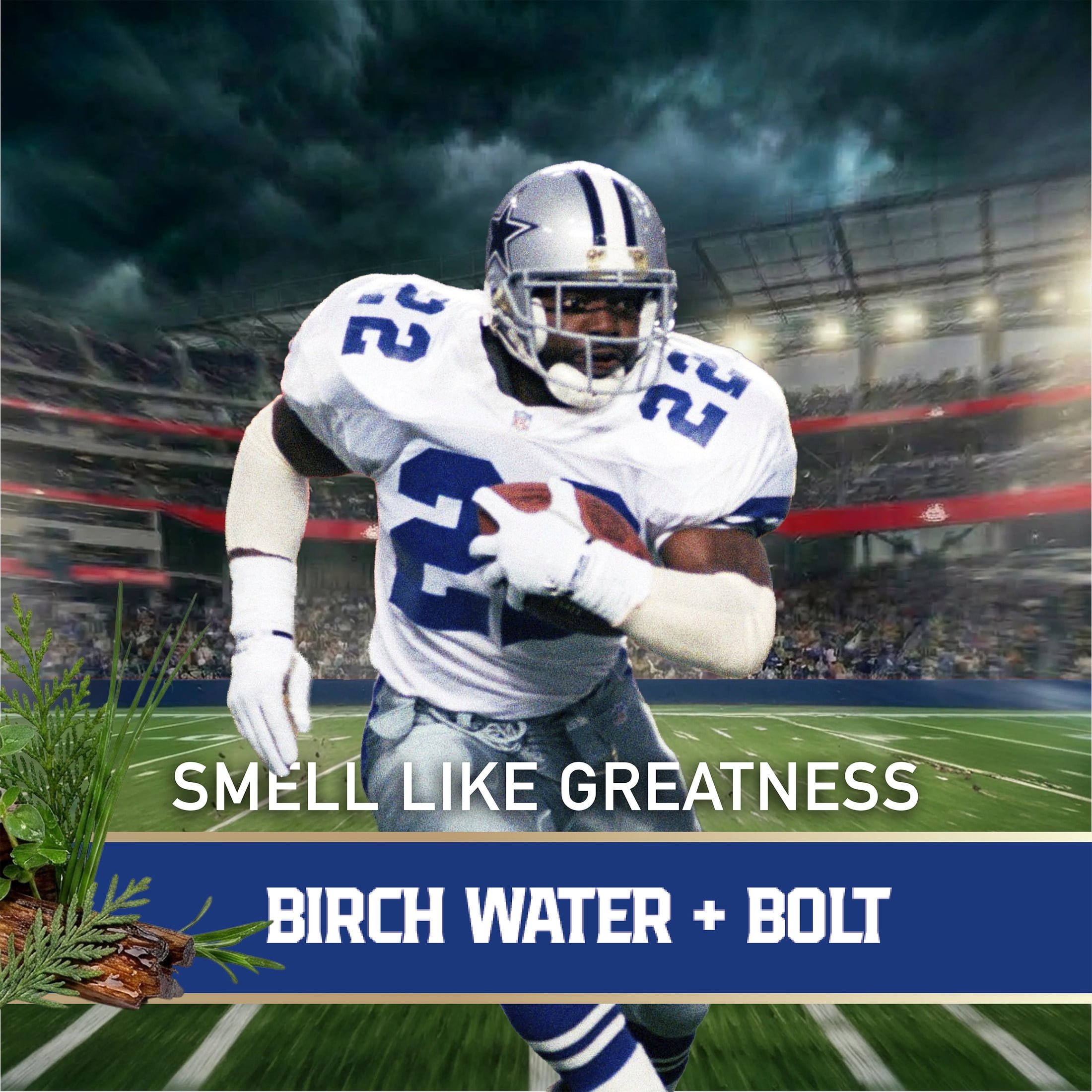 Old Spice Deodorant for Men, Antiperspirant, NFL Collection, Emmitt Smith, Scent of Birch Water + Bolt, 2.6 oz