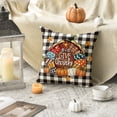 thumbnail image 5 of Sm:)e Plaid Turkey Pumpkin Bow Maple Leaf Thanksgiving Throw Pillow Covers 18x18 Inch Set of 2, Cushion Covers for Sofa Home Decor, 5 of 6