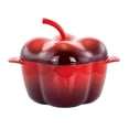 thumbnail image 1 of Megachef MG-CP23AR 3 qt. Pepper Shaped Enameled Cast Iron Casserole - Red, 1 of 6