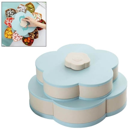 Pattern Rotating Candy Box ziyahi Petal-Shape Rotating Snack Box Candy Tray Food Storage Box Party ...