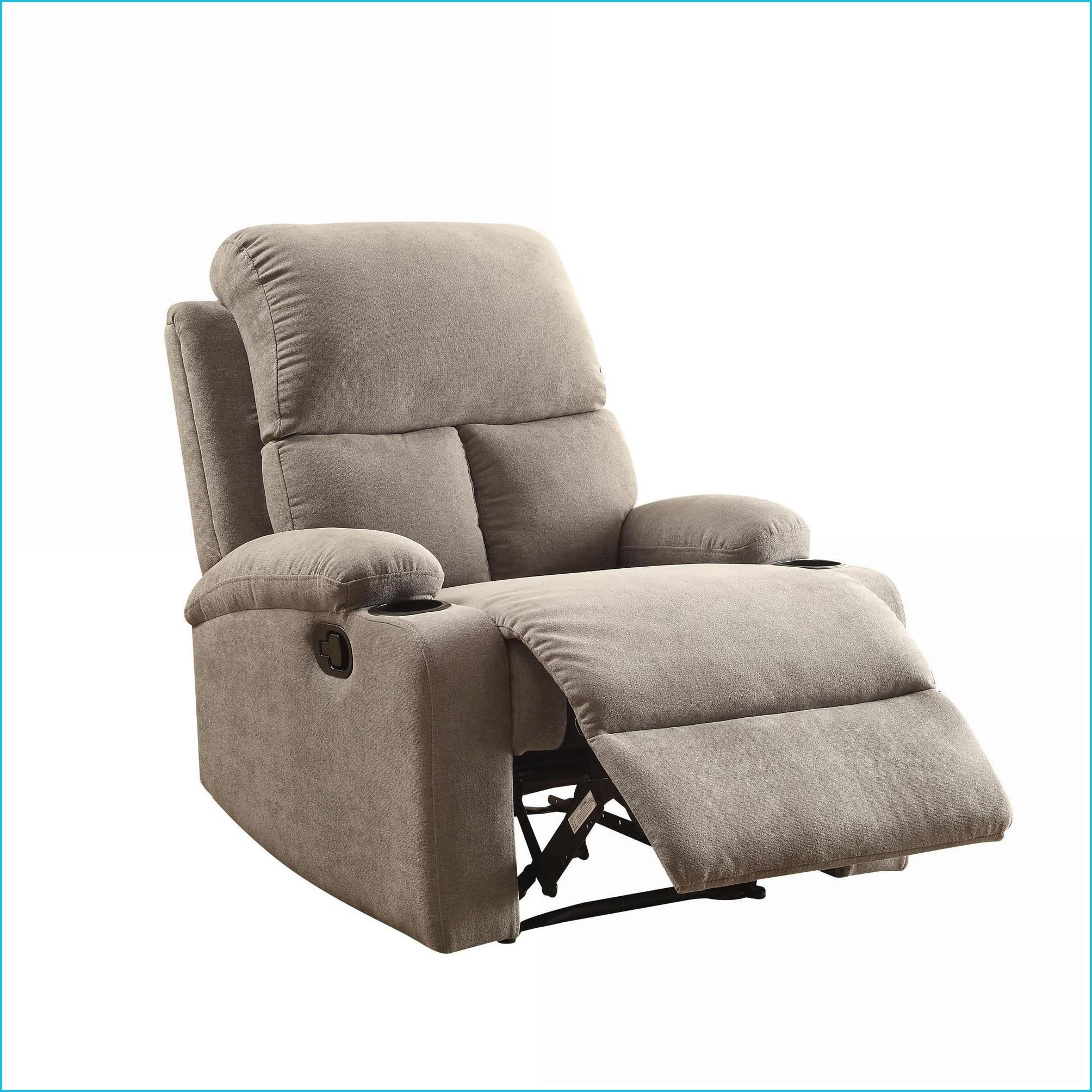 Recliners with Cup Holder, Charcoal Gray Linen Motion Recliner | Charcoal Gray | Fabric+Metal