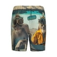thumbnail image 7 of Daiia Desert Monkeys Drive Mens Woven Stretch Pajama Short,Short Pajama Pants-Large, 7 of 7