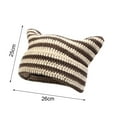 thumbnail image 6 of UDIYO Crochet Hats for Women Handmade Knit Cat Ear Beanie Hat Winter Fox Hat Slouchy Vintage Goth Grunge Beanies, 6 of 8