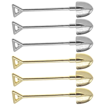 Mini Shovel 6 Pcs Miniature Tools Garden House Decoration Children’s Toys Metal Alloy