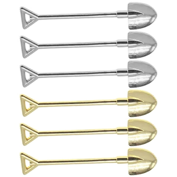 Mini Shovel 6 Pcs Miniature Tools Garden House Decoration Children’s Toys Metal Alloy