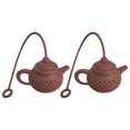 thumbnail image 1 of Fiudx Infusor de Té En Forma de Tetera, Acero Inoxidable Apto para Uso Alimentario, Diseño a Prueba de Fugas, Fácil de Transportar, Accesorio para Picnic de Viaje, Apto para Lavavajillas, Juego de 2, 1 of 3