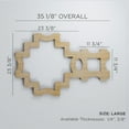 thumbnail image 2 of Ekena Millwork 35 1/8"W x 23 3/8"H x 3/8"T Large Cordova Decorative Fretwork Wood Wall Panels, Hickory, 2 of 6