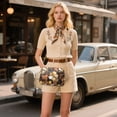 thumbnail image 6 of FORMRS Women Crossbody Purse with Chain Strap Vegan Leather Shoulder Handbag, Gold Flower, 6 of 7