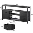 thumbnail image 2 of Amadwell TV Stand with Power Outlets & LED Lights, 4 Drawer Dresser Entertainment Center, Media Console with Open Shelf, 2 of 9