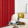 thumbnail image 5 of Deconovo Red Blackout Curtains and Drapes Wave Line with Dots Gold Printed Window Treatment Sets Curtains for Bedroom 42 x 54 inch Red 2 Panels, 5 of 7