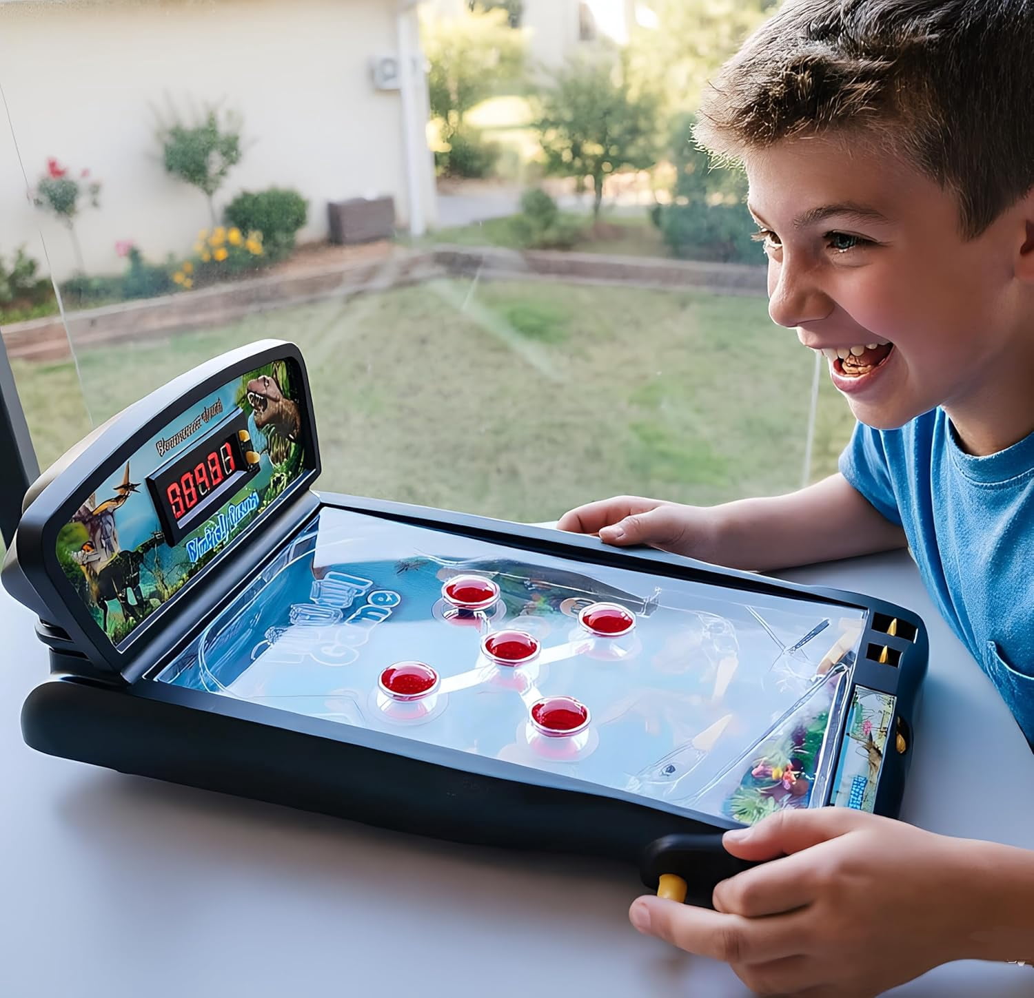 Dinosaur Electronic Pinball Game,Trisquirrel Tabletop Arcade Pinball Machine with Lights & Sounds Effects,LED Digital Scoreboard,Suitable for Kids & Adults,Age 8+