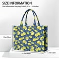 thumbnail image 3 of Large Capacity Tote Bag,Yellow Lemon Fruit Slices Blue Pattern Handbag Fashion Luxury Tote Bag,15.7"x13"x 5.1" Inches,Laptop Compatible, 3 of 6