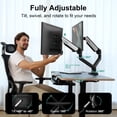 thumbnail image 2 of NearHub Dual Monitor Desk Mount for 13-32" Computer Screen,Adjustable Gas Spring Monitor Arm,Each Arm Holds 4.4 to 22 lbs,Swivel/Tilt/Rotation,VESA 7, 2 of 7