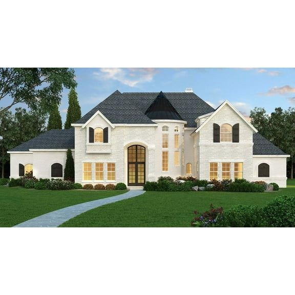 015-1247: Luxury European 4 Bed, 5 Bath Luxury Home Plan, 5165 Sq Ft: Full Blueprints with License to Build by Home Plan Marketplace - Lesuto