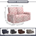 thumbnail image 3 of Xoenoiee Pink Heart Love Print Recliner Loveseat Cover, 6-Piece Stretch Slipcover Valentine's Day Decoration for 2-Seater Sofa, Washable Furniture Protector with Side Pockets for Pets Kids, 3 of 6