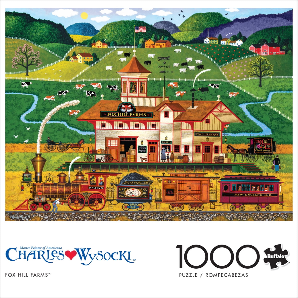 Buffalo Games 1000-Piece Charles Wysocki Interlocking Jigsaw Puzzle Assortment for Adults Ages 14+, Styles May Vary
