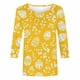 thumbnail image 2 of TaTaai Women Easter Print T-Shirt Crew Neck 3/4 Sleeve Casual Pullover Top Ladies Spring Daily Wear Lightweight Breathable Non-See-Through No Fading Soft Comfortable Fashion Top Gift, 2 of 5