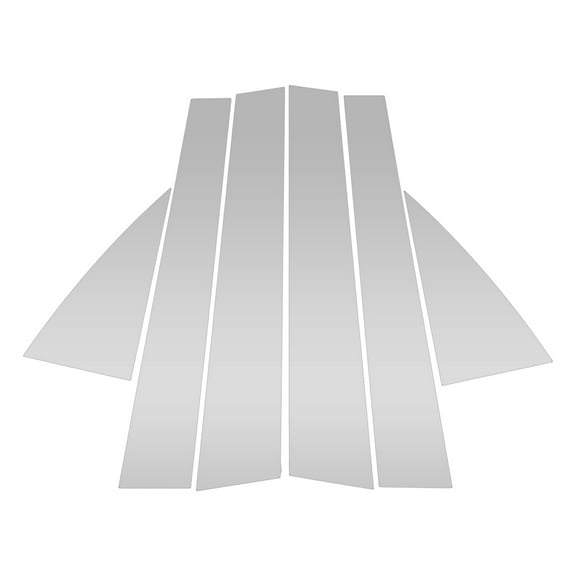 Unique Bargains 6 Pcs Door Pillar Window Trim for GMC Acadia 2007-2016 Silver Tone Front Rear Left Right Anti Scratch Sticker Pillar Posts Cover