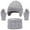 Gray, variant on Aofany Toddler Boys Girls Winter Beanie Hat Neck Warmer Gloves Set Kids Thick Ski Cap With PomPom Winter Beanie Hat Warm Knit Scarf Gloves Set