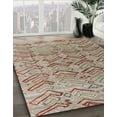 thumbnail image 3 of Ahgly Company Machine Washable Indoor Rectangle Abstract Dark Gold Brown Area Rugs, 6' x 9', 3 of 7