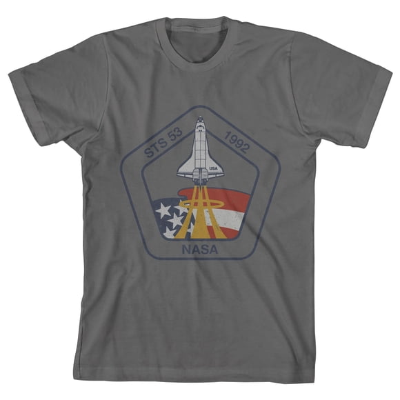 NASA STS 53 Space Shuttle Mission Youth Charcoal T-shirt
