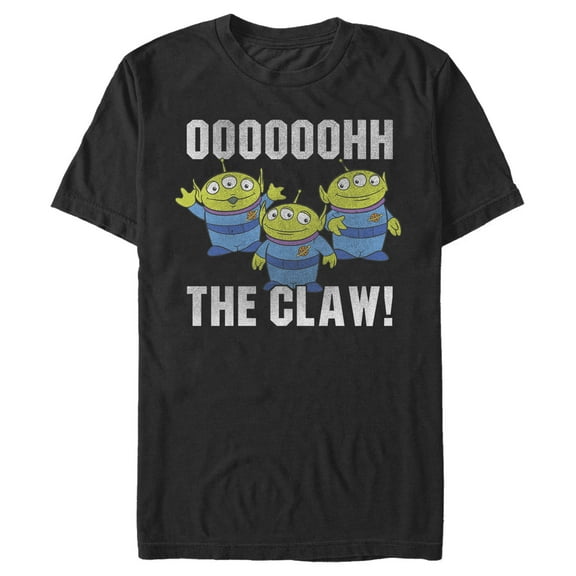 Men's Toy Story The Claw Squeeze Alien  Graphic Tee Black 3X Large