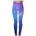 thumbnail image 2 of TaTaai Star Print Stretchy Non-see-through Fashion Women High Waisted Tight Yoga Pants Elastic Breathable Gym Workout Athletic Sports Casual Daily Wear Full Length Leggings Gift, 2 of 5