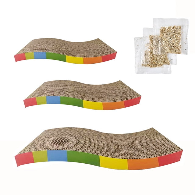 Paradis pour Chats à Gratter, Design Unique Textures à Gratter pour Chats d'Intérieur, Matériau Durable et Naturel, Tapis à Gratter Réversible avec Herbe à Chat Inclus pour Protection des Meubles
