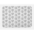 thumbnail image 1 of Floral Bath Mat, Vintage Monochrome Design Outline Graphic of Wild Plants with Flowers, Plush Bathroom Decor Mat with Non Slip Backing, 29.5" X 17.5", Charcoal Grey and White, by Ambesonne, 1 of 2