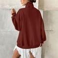 thumbnail image 5 of Women's Oversized Sweatshirts Solid Color Long Sleeve Turtleneck Tops With Pockets Fall Winter Fashion Outfits Clothes, 5 of 6