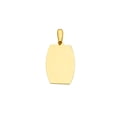 thumbnail image 1 of FB Jewels 14K Yellow Gold Engravable Oval-Square Pendant 25mm X 15mm, 1 of 1