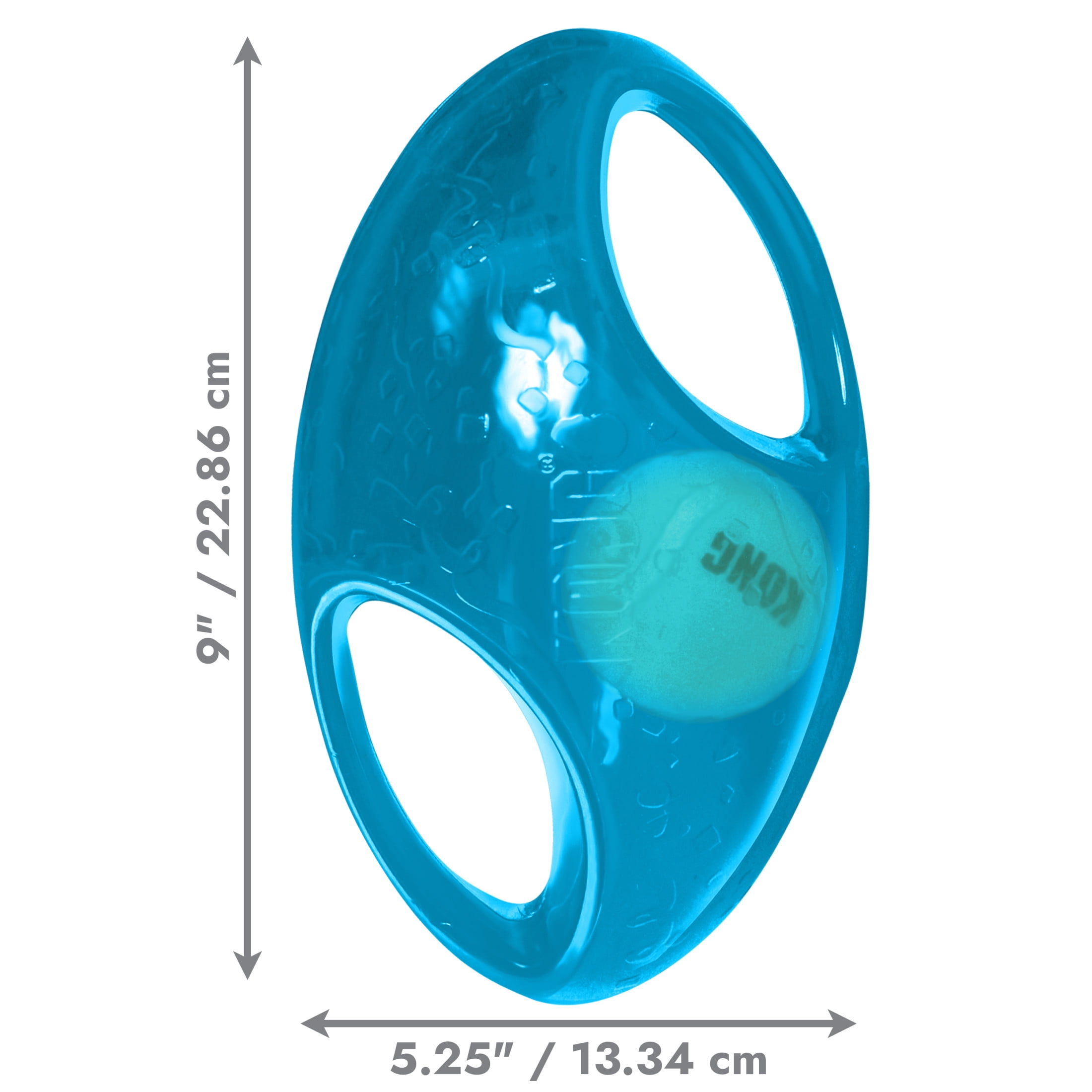 KONG Jumbler™ 2-in-1 Football Squeaker Dog Toy, Large/Extra Large, Blue