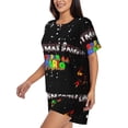 thumbnail image 2 of Lsque Mario Women's Short-Sleeved Pajama Set - 2 Piece Soft and Lightweight Sleepwear Set-Small, 2 of 9