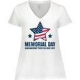 thumbnail image 3 of Inktastic Memorial Day Grunge Remembering Those We Have Lost Women's Plus Size V-Neck T-Shirt, 3 of 5