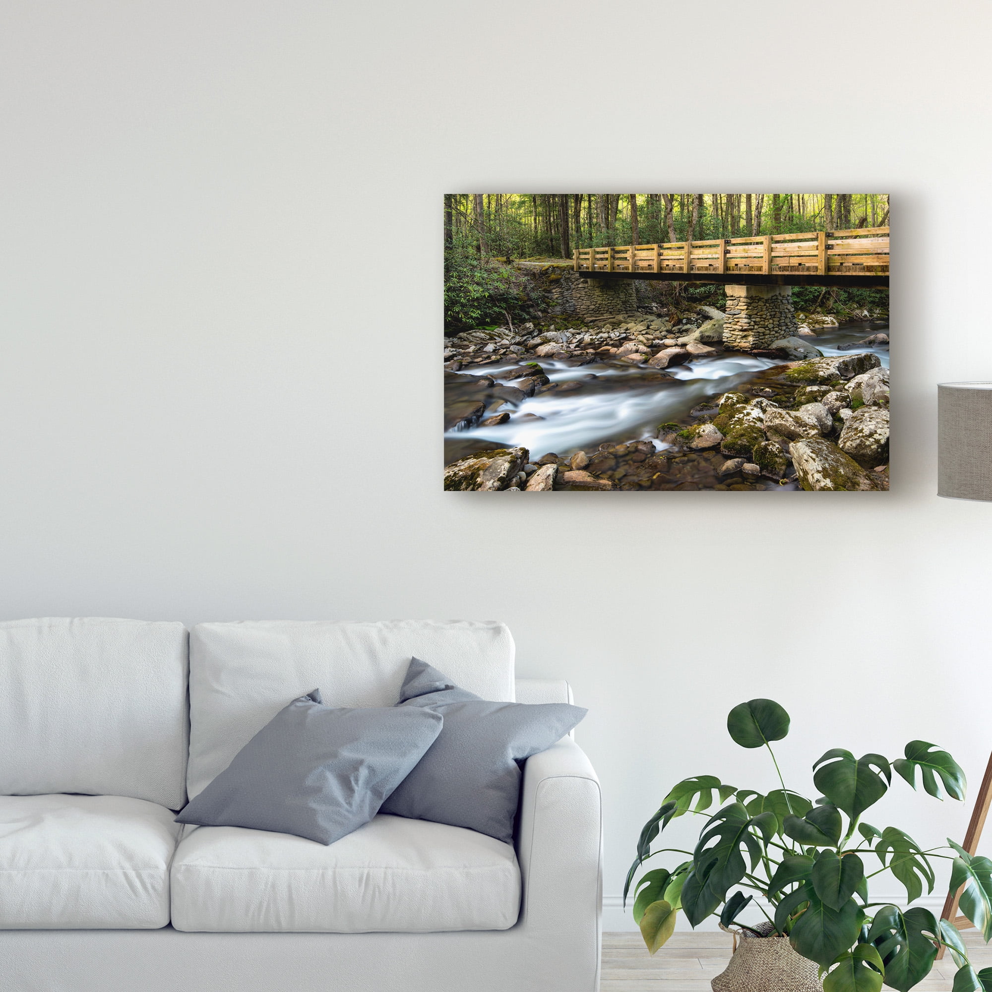 Trademark Fine Art 'Bridge and Cascade I' Canvas Art by Danny Head