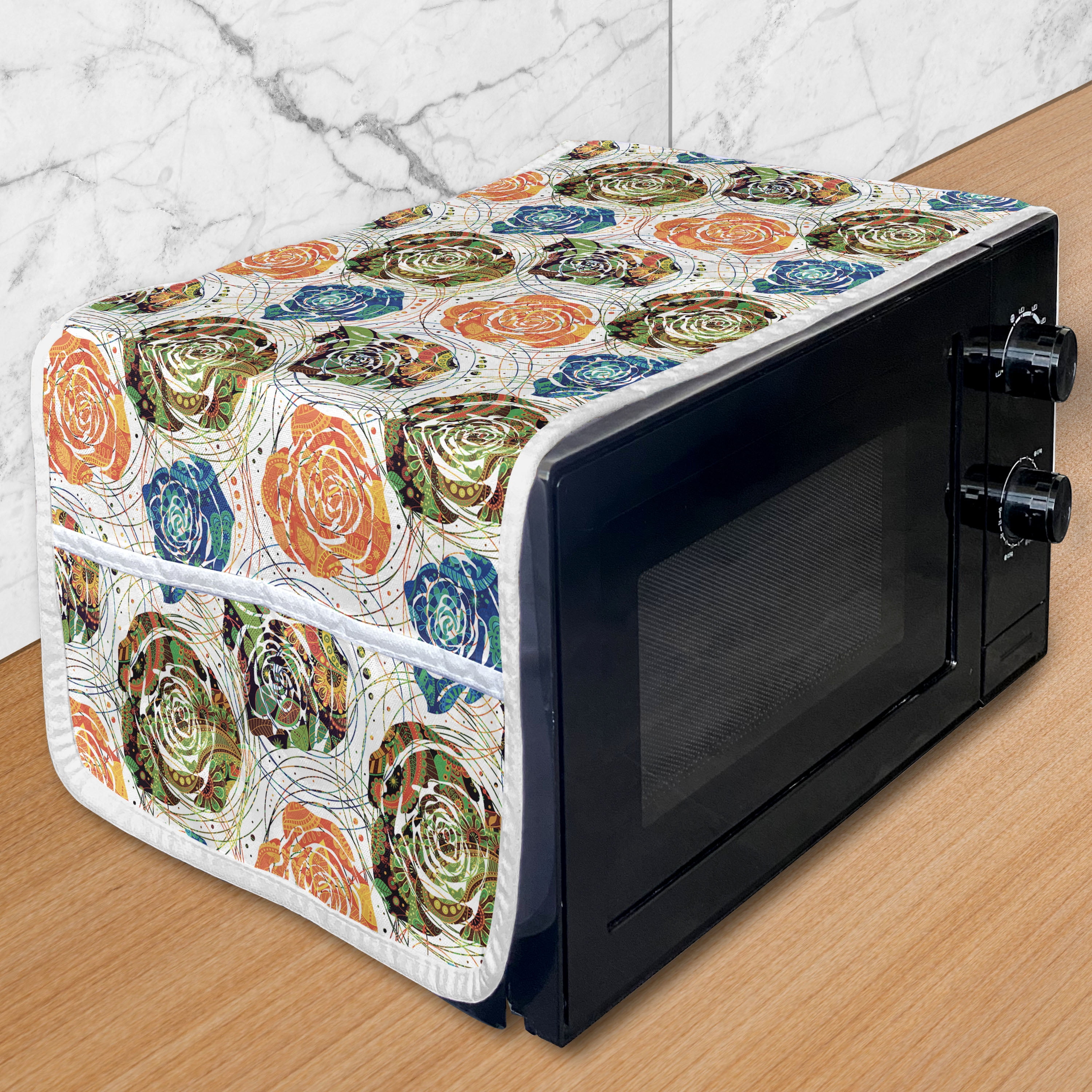 Abstract Microwave Oven Cover, Paisley Inspired Mandala Built-in Method ...