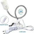 thumbnail image 3 of Spot E27 Clamp for Reading Lamp in Bed, AC 230V Clip-on Socket Cable with Switch, Lamp Clamp E27 Clip Flexible Gooseneck Lamp for Aquarium Plant Mirro, 3 of 5