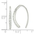 thumbnail image 3 of Auriga Fine Jewelry 925 Sterling Silver CZ Threader Earrings for Women (L20.3mm, W- 2.3mm), 3 of 5