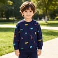 thumbnail image 5 of Toddler Boys Cotton Pullover Crewneck Sweatshirt Long Sleeve Cartoon Shirt Sweaters Tops for 6-12 Months 12-24 Months 2T 3T 4T 5T 6T 7T 8T 9T Children 1-2 Years, 5 of 5