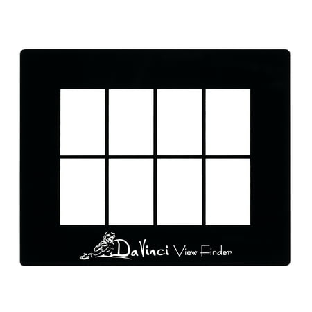 Creative Mark DaVinci Artist Viewfinder 3 x4 Perspective Tool - 8-Block Grid Lightweight ABS Plastic Ideal for Plein Aire Painting Landscape Sketching