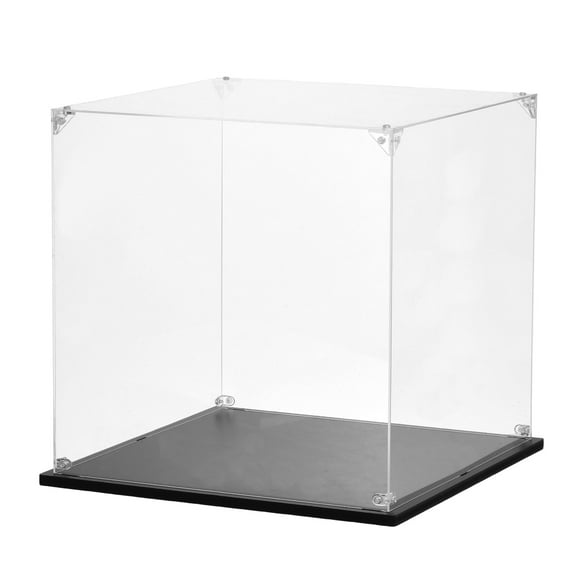 Uxcell Acrylic Display Case Plastic Box Cube Storage Box Clear Small Assemble Dustproof Showcase 30x30x30cm