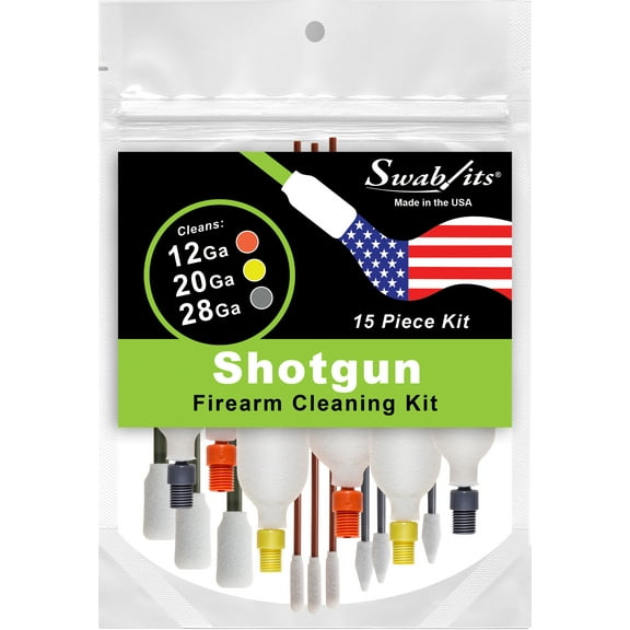 Swab-Its Shotgun Firearm Gun Cleaning Kit, 15 Washable and Reusable Foam Swabs Model Number 87-9903