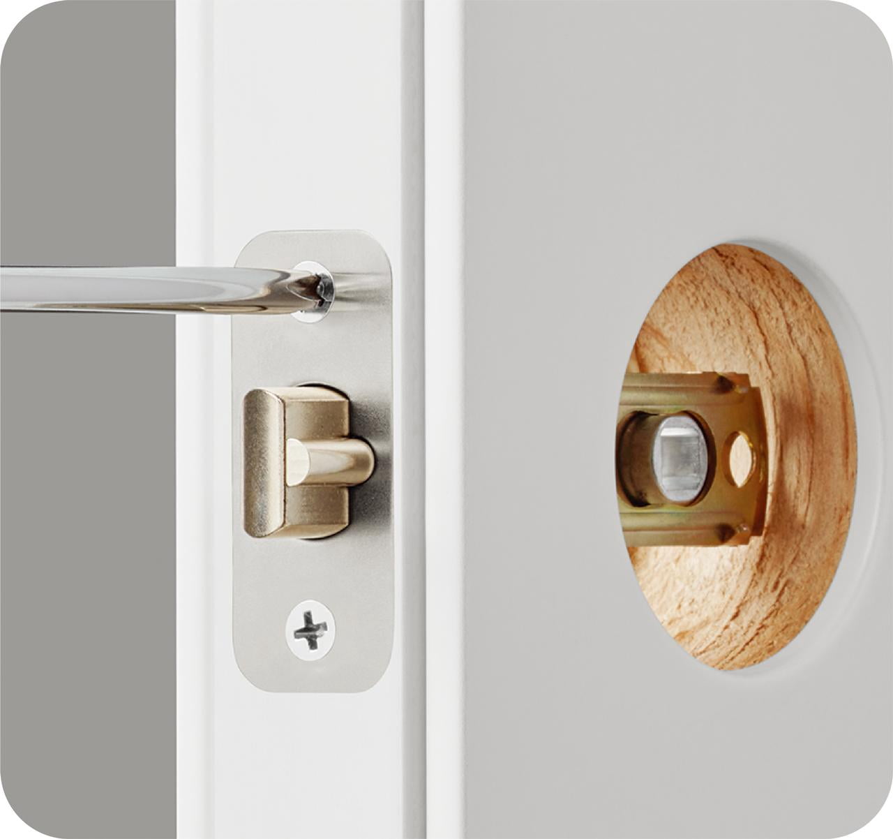 Hyper Tough Privacy Bed and Bath Doorknob, Stainless Steel Finish, 1 Pack