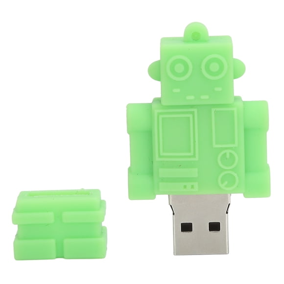 Unidades de memoria USB, disco U de dibujos animados, memoria USB verde, disco U de dibujos animados, rendimiento inigualable
