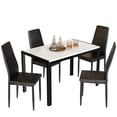 thumbnail image 2 of AWQM 5 Piece Modern MDF Dining Table Set, Black/White, 2 of 8