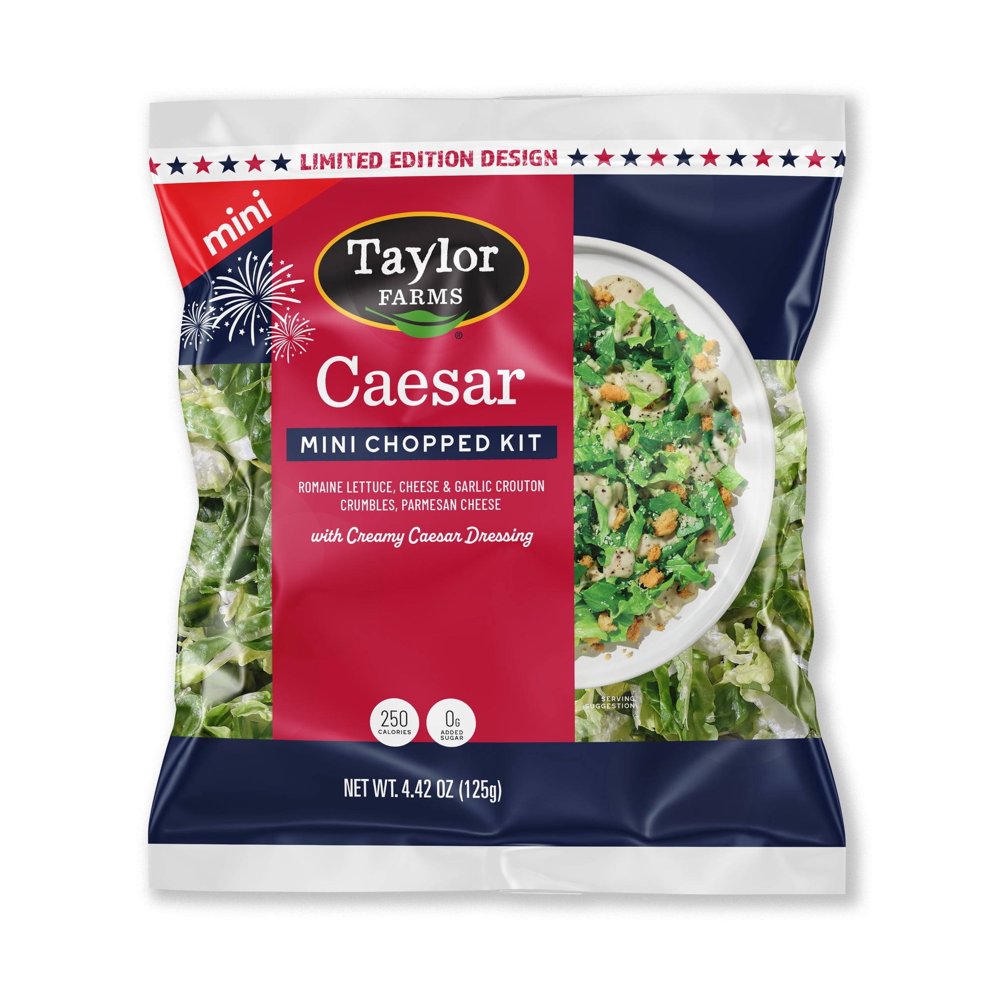 Taylor Farms Caesar Mini Salad Kit, 4.42 oz Bag, Fresh