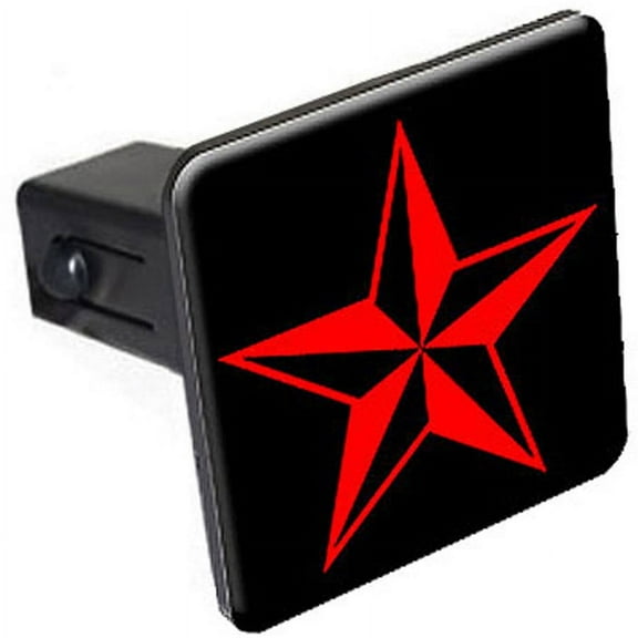 Nautical Star, Red 1.25" Tow Trailer Hitch Cover Plug Insert