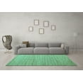 thumbnail image 3 of Ahgly Company Machine Washable Indoor Rectangle Abstract Turquoise Blue Modern Area Rugs, 8' x 10', 3 of 4